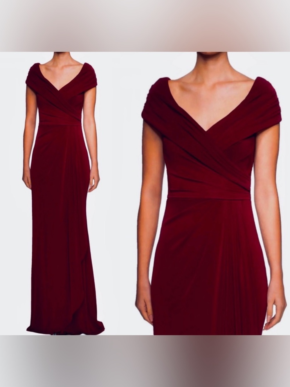 New Off the Shoulder Jersey Gown
La Femme wine color Size 12 or 2